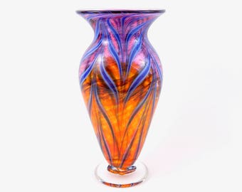 Hand Blown Art Glass Vase