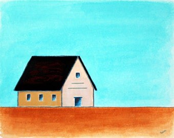 Barn Painting, Old Barn, Farm Painting, Landscape painting, White Barn, Farmhouse Art, Contemporary Barn, Minimalist Barn, Barn Art Farm Art
