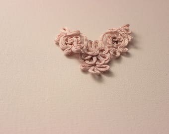 Vintage applique, Neckline Applique, pink applique, beaded applique, bridesmaid applique, Appliques for sewing