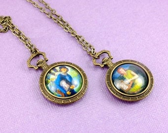 Nancy Drew Necklace • Glass Dome Necklace • Vintage Watch Necklace • Antique Nancy Drew Necklace • Vintage Nancy Drew • Nancy Drew Book