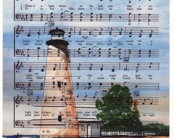 Lighthouse painting | Etsy