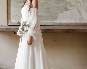 Rita boho ivory on champagne wedding gown s14 main image 0