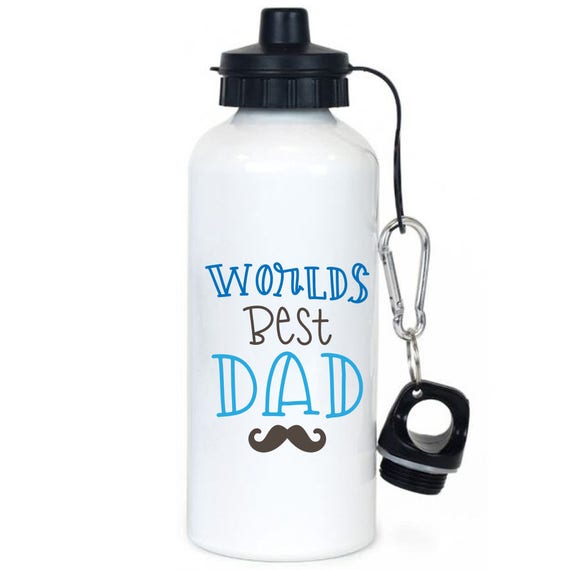 Worlds Best Dad Water Bottle Fathers Day Best Daddy Gift