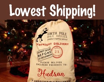 Santa Sack/Christmas Sacks/Christmas Bag/Personalized Santa Sacks/Custom Santa Sack/Santa Bag/Blank Santa Sack/Santa Claus Bag/Christmas Bag