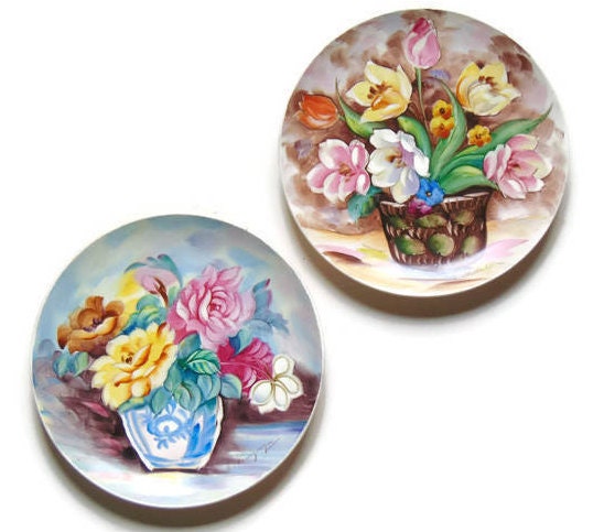  Decorative  Plates  Wall  Plates  Floral Plate  Shabby Chic Wall 