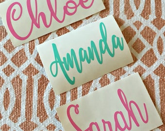 PERSONALIZED NAME DECAL - Vinyl Name Decal - Monogram Cup Decal - Name Decal - Name Sticker - Personalized Vinyl Name Decal