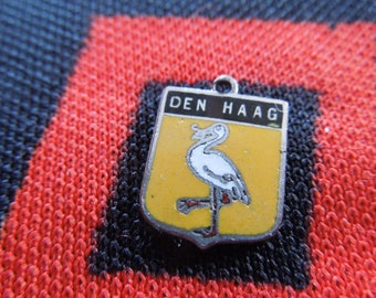 Enamel Holland Charm Vintage Holland The Netherlands Travel Shield Silver Tone Charm for Bracelet from Charmhuntress 04758