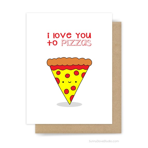 Funny Love Card Pizza Pun For Him Her Girlfriend Boyfriend