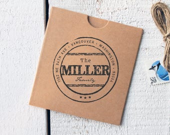 Custom Return Address Stamp - Custom Address Stamp, Rubber Stamp, Stamp Font, Wedding Gift, Gift (Vol.3 Vrs.9)