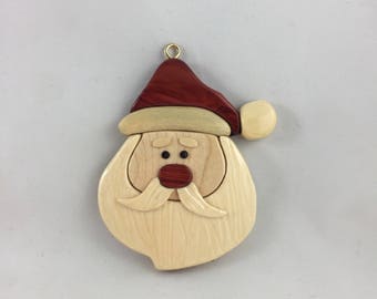 Wooden santa face | Etsy