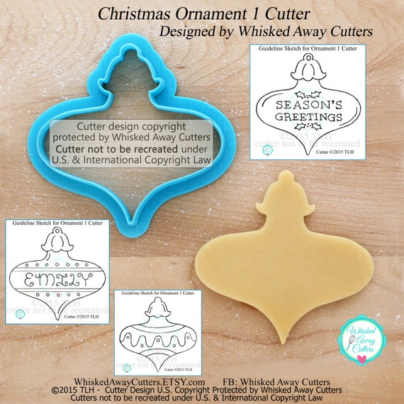 Christmas Ornament 1 Cookie Cutter and Fondant Cutter Designed