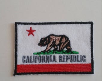 California Republic iron on or sew on patch California patch California applique US states patch California sew on patch