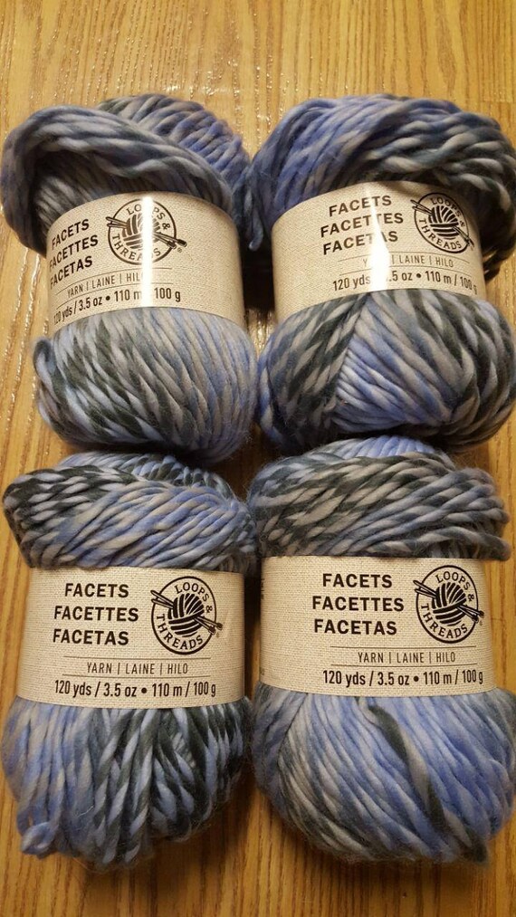 DESTASHINGLoops & Threads Facets YarnPacific Opal4 skeins