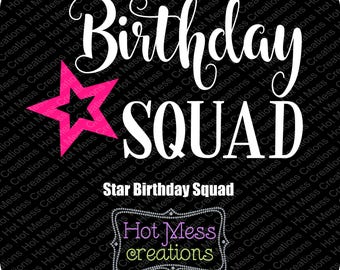 Download Birthday squad svg | Etsy