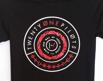 TwentyOne Pilots BlurryFace Circle Black Unisex T-Shirt Sizes S-2XL