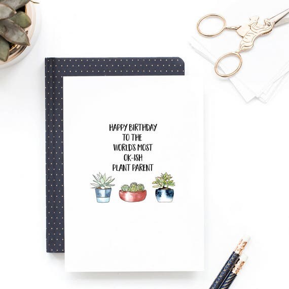 Printable Birthday Card Gardener Gift Birthday Digital
