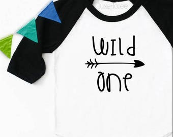 Wild One Birthday, Birthday Outfit, First Birthday, Wild One, Birthday Shirt, Boy Birthday, Where The Wild Things Are Raglan Baseball Tee