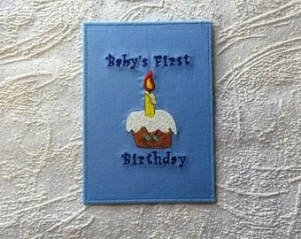 First Birthday card Age card Baby boy card One cake One candle Birthday party invitation Greeting card baby Handmade card Wall art Postcard