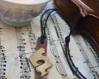 Copper Violin Bridge Pendant