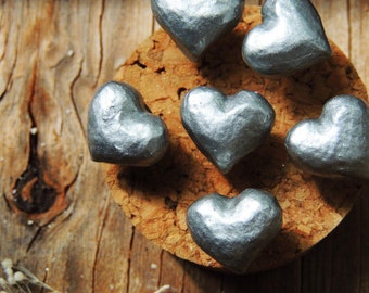 PUSH PINS Pushpin Thumbtacks Thumb Tack Heart Decorative Silver Gold Cute Chunky Hearts Office Supplies Cubicle Decor Unique Gift Corkboard