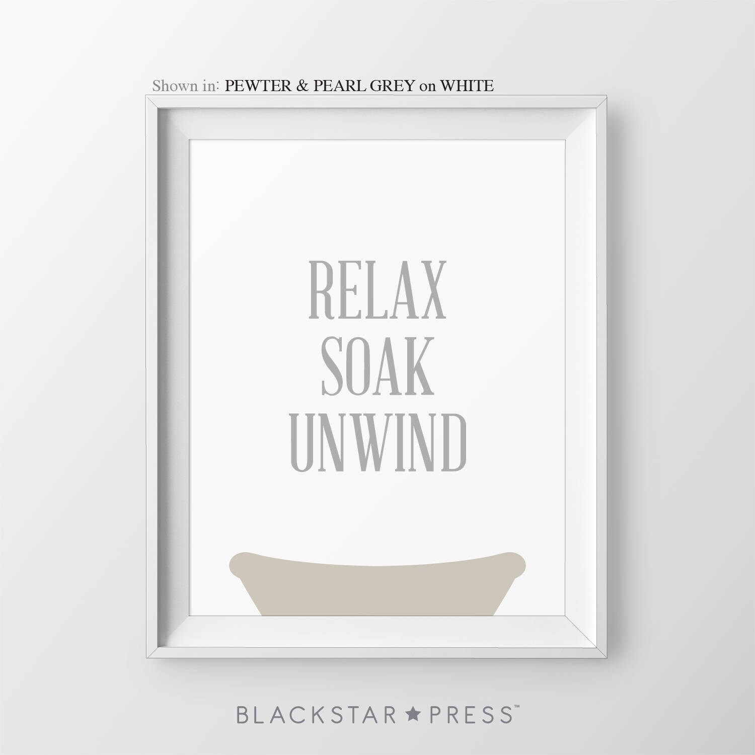 Relax Soak Unwind Bathroom Quote Relax Sign Navy Blue Bath   Il Fullxfull.1252945192 A6uj 