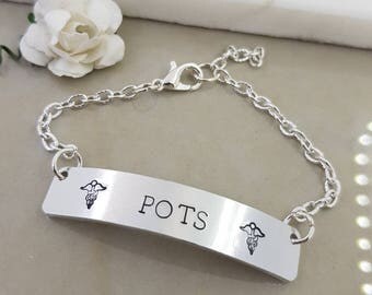 Medical ID Bracelet, Epilepsy Bracelet, Custom Medical Tag, Caduceus Tag, Diabetic Brace, Medical Condition, Alert, Health Awareness