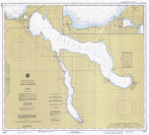 Lake Charlevoix Historical Map 1980