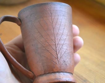 Ceramic cup, Eco pottery mug, organic clay teacup