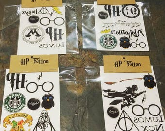 Harry Potter Handmade Custom Temporary Tattoo sheets