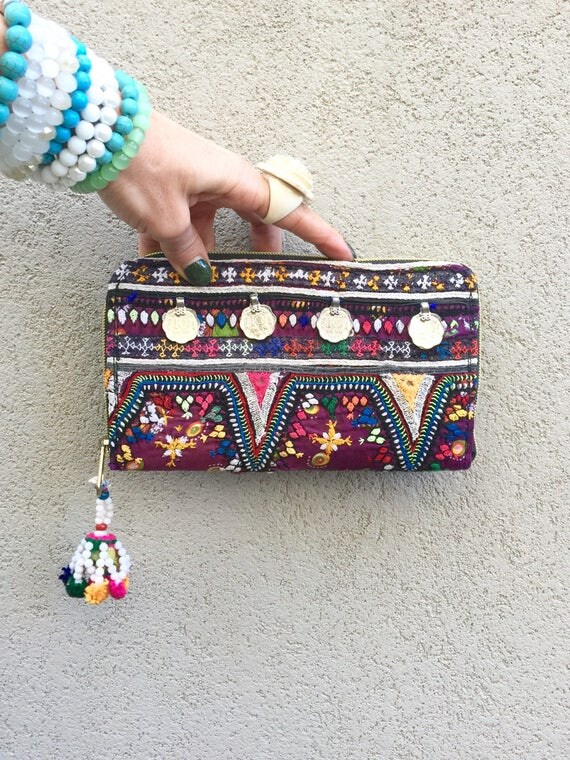 Boho Wallet Banjara Wallet Gypsy Wallet Vintage Wallet