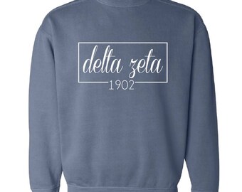 Delta Zeta // DZ // Sorority Comfrt Color Sweatshirt (Coneria) // Choose Your Color