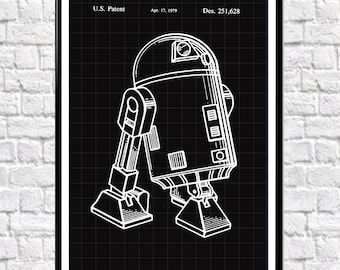 Star Wars Patent R2-D2 Star Wars Gift Patent Poster 1978 Star Wars Movie Poster Star Wars Decor Patent Wall Art Patent Prints #WB012