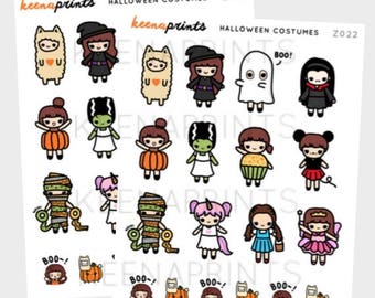 20% OFF Z022 | HALLOWEEN Costumes Keenachi Stickers - Halloween Stickers, fall sticker, autumn stickers, bucket list stickers, to do sticker