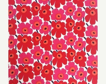 SALE Marimekko fabric | Marimekko fabric by the yard | Designer fabric | Marimekko Pieni Unikko red | Wall art fabric | Home Decor fabric