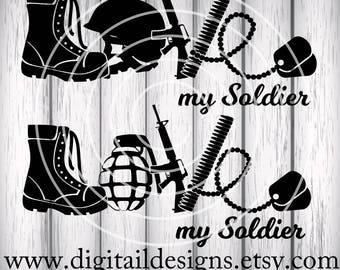 Love Army SVG - png - dxf - eps - ai -fcm - Cut File - Silhouette - Cricut - Scan n Cut - Army Wife - Love My Soldier SVG - Army Cut File