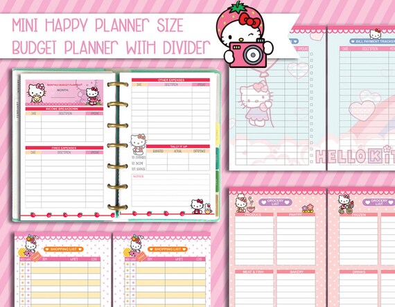 mini happy planner printable inserts Budget planner kawaii mini happy planner printable inserts Budget planner kawaii