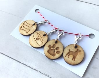 Dogs! Dogs! Dogs! Set of 4 locking stitch markers progress keepers