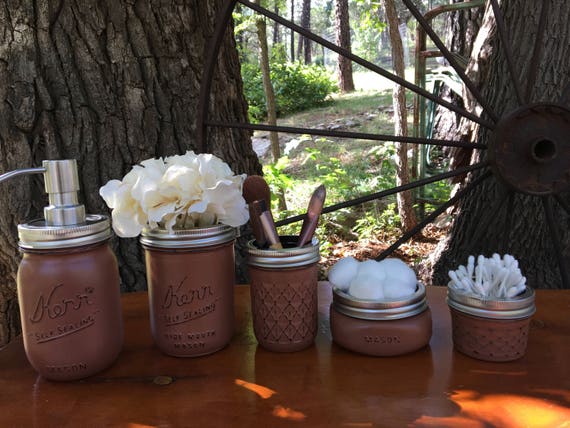 Mason jar bathroom set mason jars farmhouse decor rustic