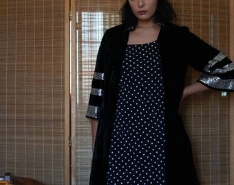 Vintage Crushed Velvet Coat
