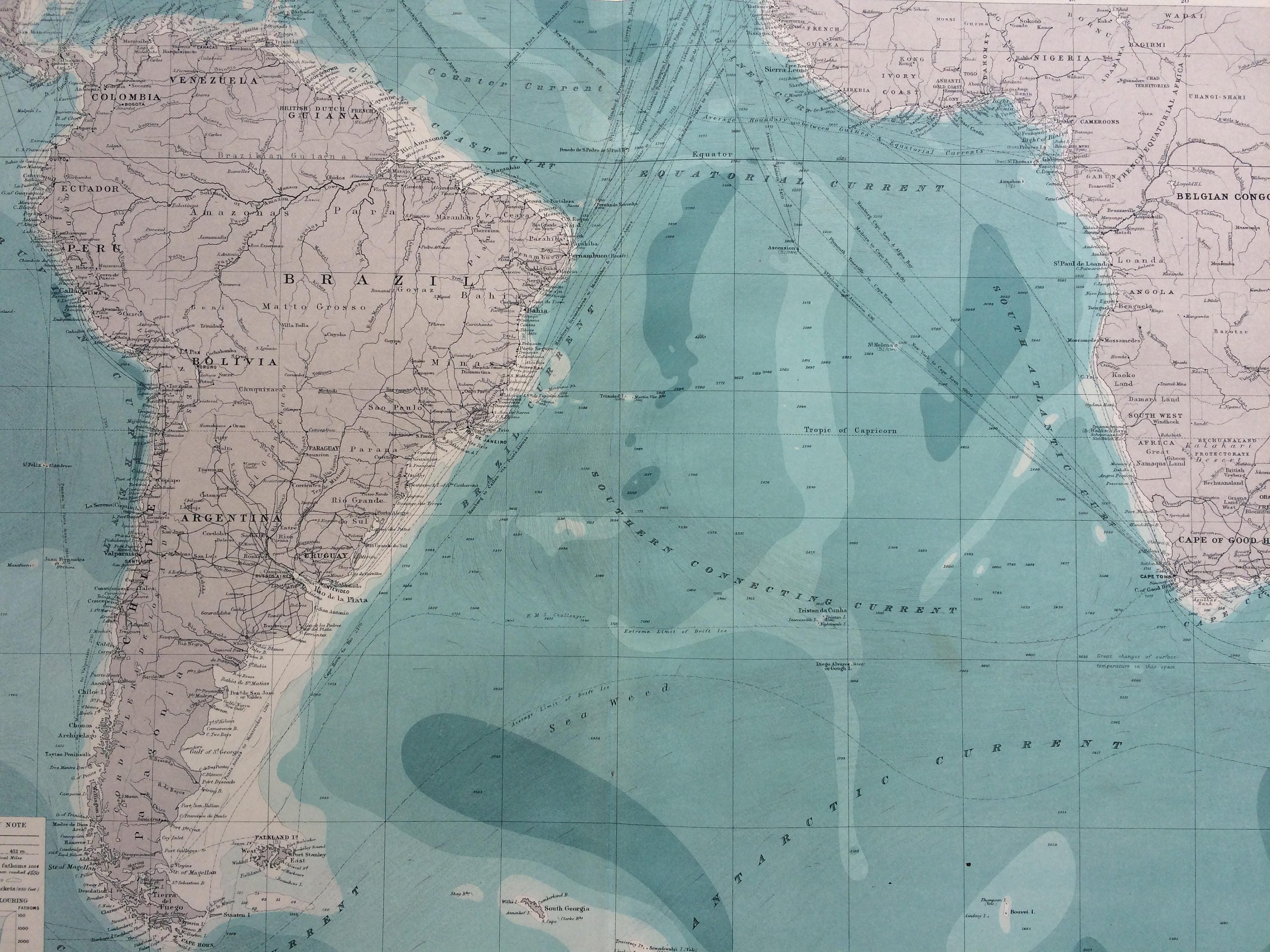 who mapped out the ocean floor in 1952