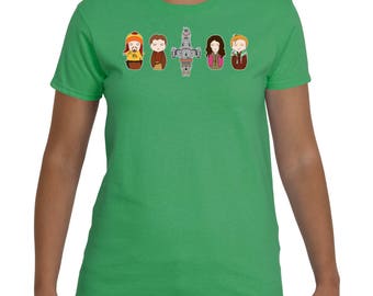 Unisex & Women's Firefly Serenity Japanese Kokeshi Inspired T-shirt