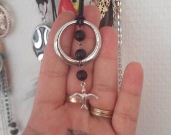 Necklace with Pearl and swallow pendant