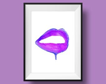 Lips painting | Etsy