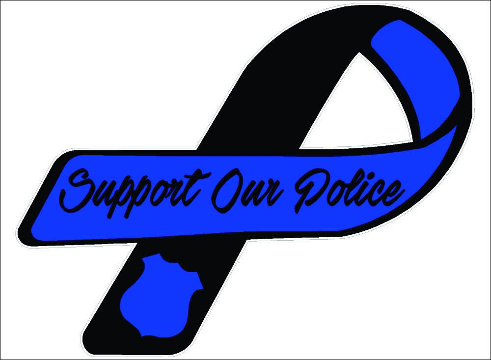 Police Officer Thin Blue Line Ribbon Police Support Law