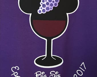Epcot Food and Wine Shirts Festival Wine Glass Mickey Mouse Disney Inspired Love the Wine You're With Shirt Custom