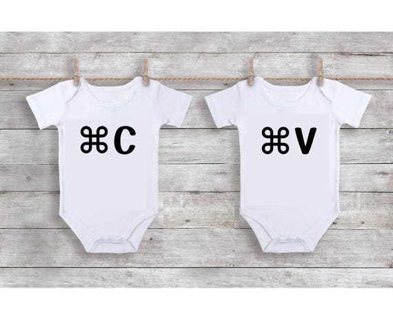 Onesie Set Copy Paste Identical Twins Funny Onesies