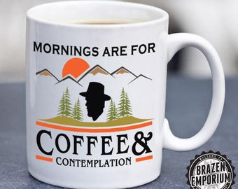 Mornings Are For Coffee and Contemplation Mug, Stranger Things, Jim Hopper, Coworker Coffee Cup, Hawkins Police, Coffee - Tea Mug ©