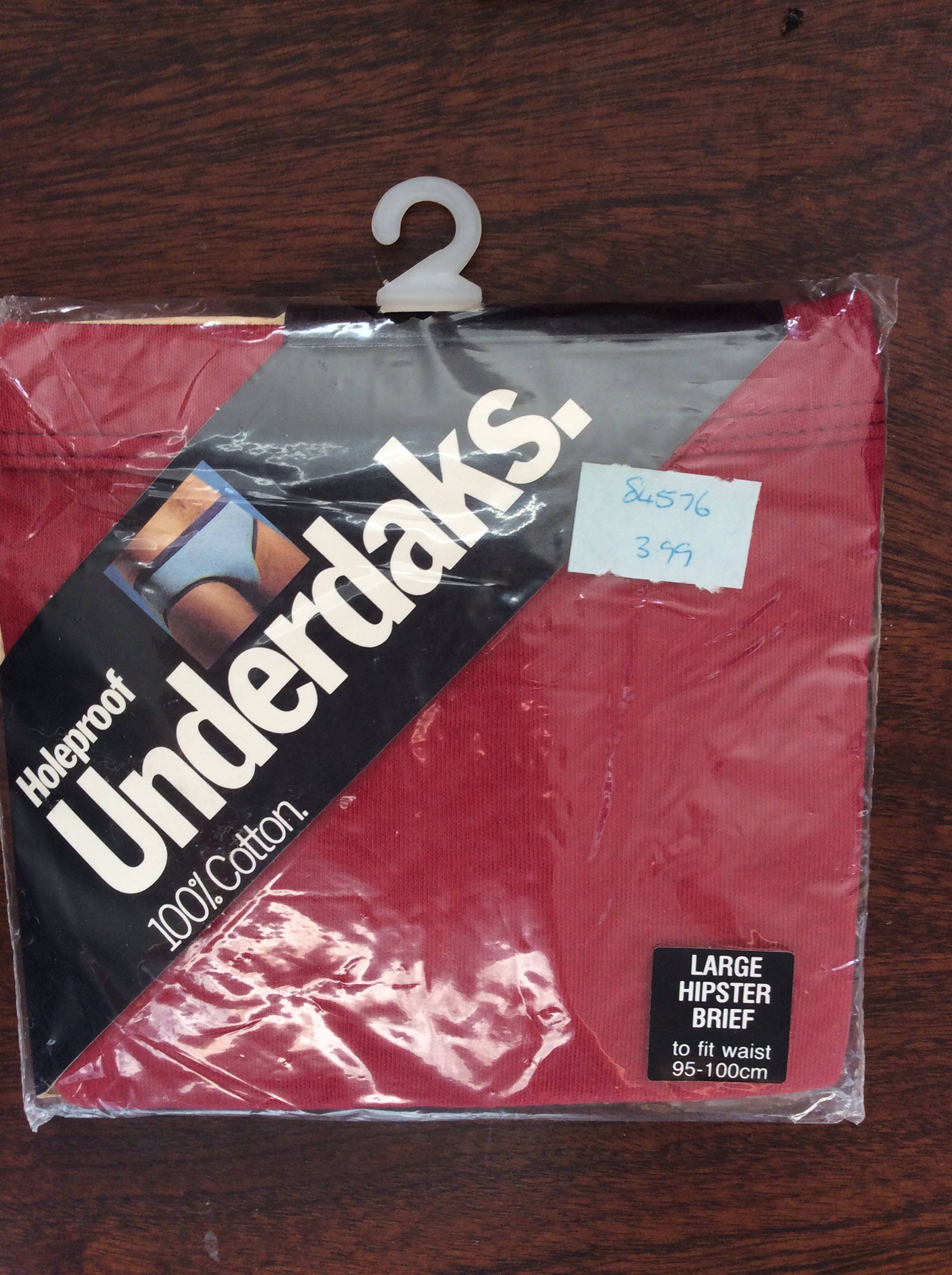 New 1980's mens Cotton underwear Holeproof Underdaks
