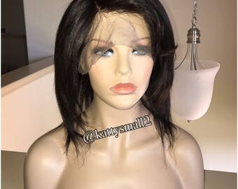 Full lace wig, straight wig, human hair wig, glueless wig,lace wig, wig, straight wig