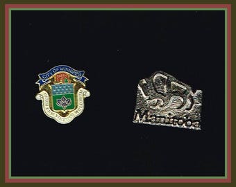 4 Winnipeg Manitoba Lapel Pins /Stick Pin